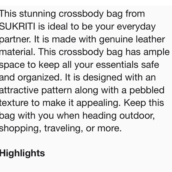 SUKRITI HAND PAINTED LEATHER CROSSBODY - Picture 9 of 11